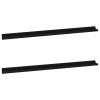 Wall Shelves 2 pcs Black 45.3"x3.5"x1.2"