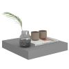 Floating Wall Shelf Gray 9.1"x9.3"x1.5" MDF