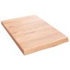 Wall Shelf Light Brown 15.7"x23.6"x(0.8"-1.6") Treated Solid Wood Oak