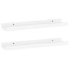 Wall Shelves 2 pcs High Gloss White 15.7"x3.5"x1.2"