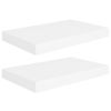 Floating Wall Shelves 2 pcs White 15.7"x9.1"x1.5" MDF
