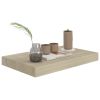 Floating Wall Shelf Oak 15.7"x9.1"x1.5" MDF