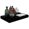 Floating Wall Shelves 4 pcs High Gloss Black 15.7"x9.1"x1.5" MDF