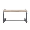Mankato Oak and Sandy Grey Wall Rack with Shelf