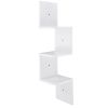 3 Layers Corner Wall Mount Shelf/White
