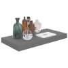 Floating Wall Shelf High Gloss Gray 19.7"x9.1"x1.5" MDF