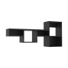 Wallshe 47" Wide 7-Tier Wall Shelf, Cube Shelf Modular Shelf for Living Room, Home office, Bedroom Black