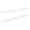 Floating Wall Shelves 4 pcs High Gloss White 31.5"x9.3"x1.5" MDF