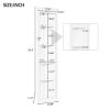 83.4"Tall Modern Corner Shelf,5 Tier Corner Bookcase with LED Light, Storage Standing Shelf Unit